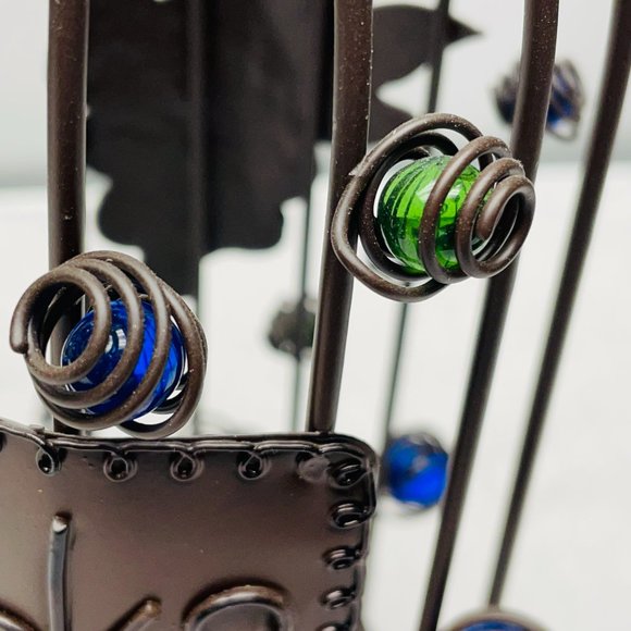 NWT Wine Bottle Cork Cage, Epic Brand, Metal, Glass Beads, 14" T x 4 1/4" D - Picture 10 of 15